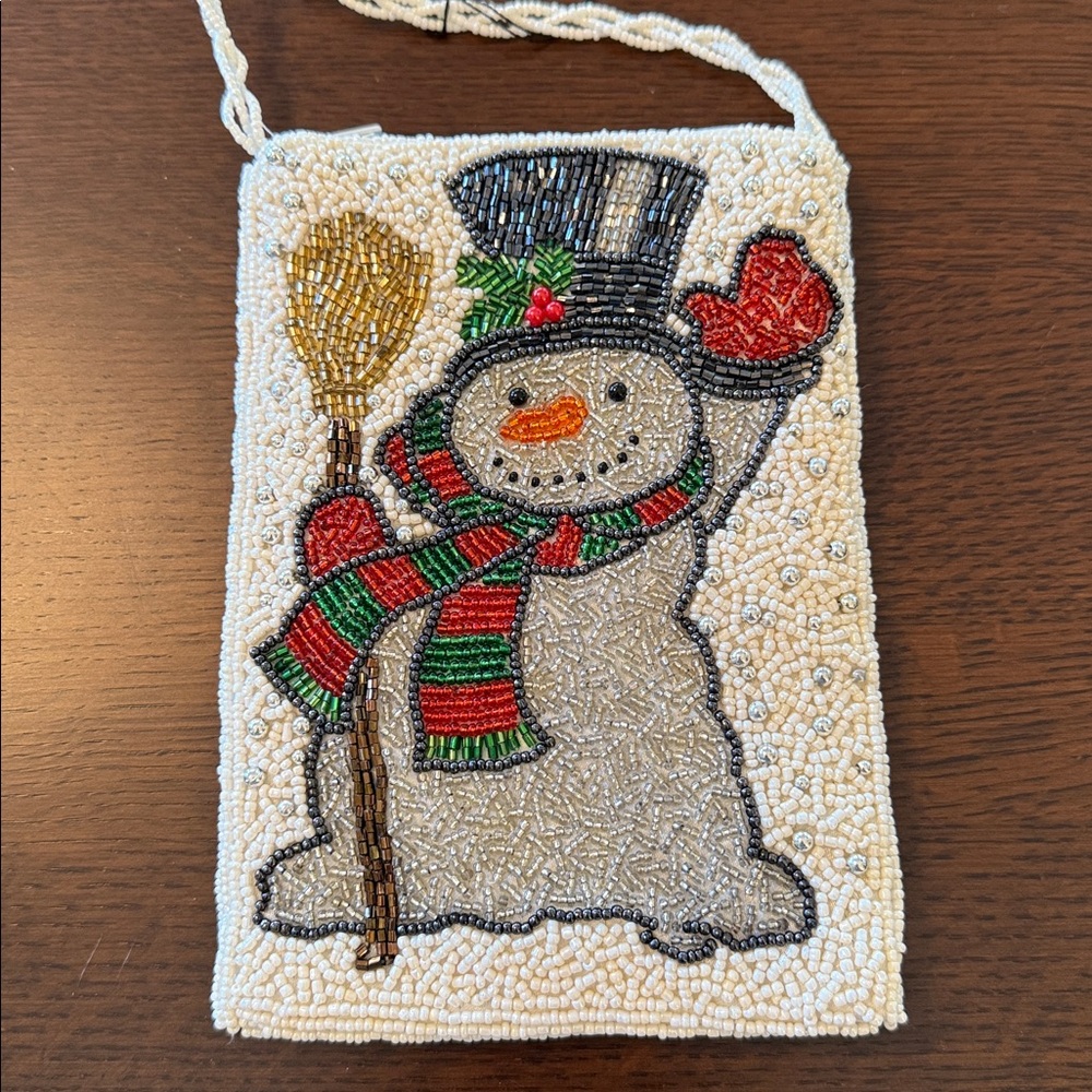 Inge Christopher beaded snowman purse bag. New With Tags. - Picture 8 of 8